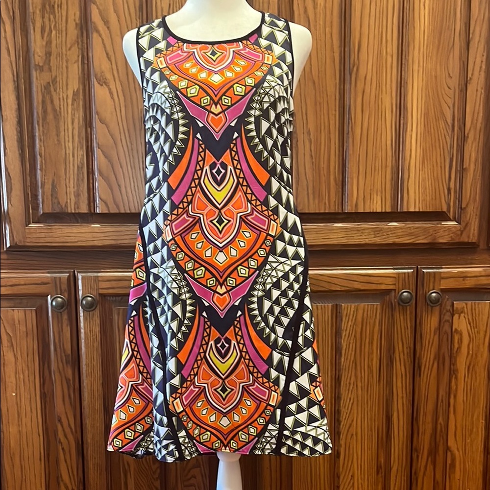 Laundry by Design Blue and Orange Mini Dress